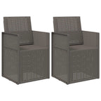 Garten Esszimmerstühle 2 pcs Hellgrau PP