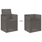 Garten Esszimmerstühle 2 pcs Hellgrau PP