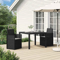 Garten Esszimmerstühle 2 pcs Anthrazit und Hellgrau PP