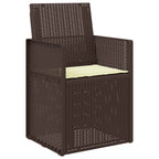 Garten Esszimmerstühle 2 pcs Braun und Creme PP