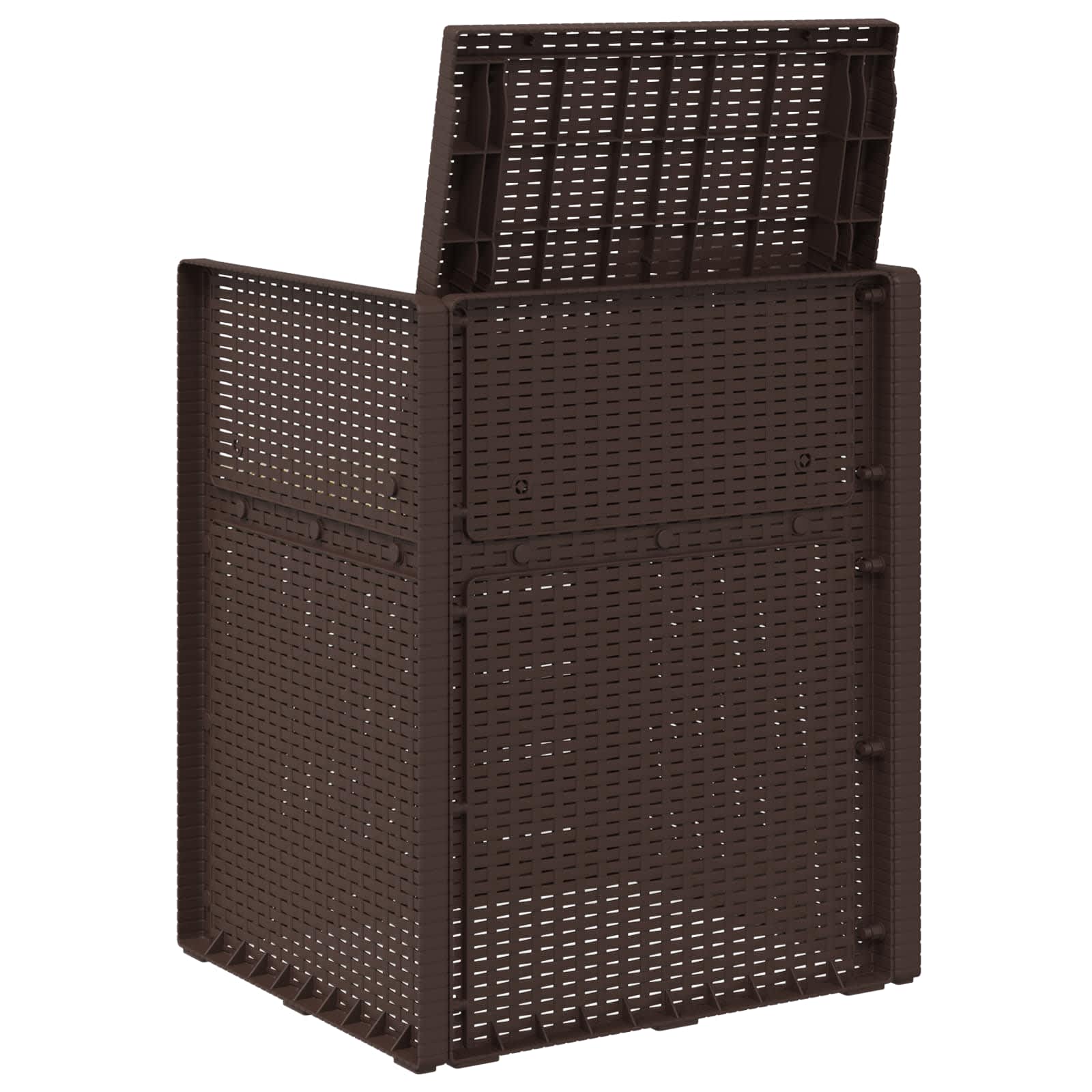 Garten Esszimmerstühle 2 pcs Braun und Creme PP