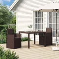Garten Esszimmerstühle 2 pcs Braun und Anthrazit PP