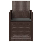 Garten Esszimmerstühle 2 pcs Braun und Anthrazit PP