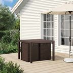 Garten Esszimmerstühle 2 pcs Braun und Taupe PP