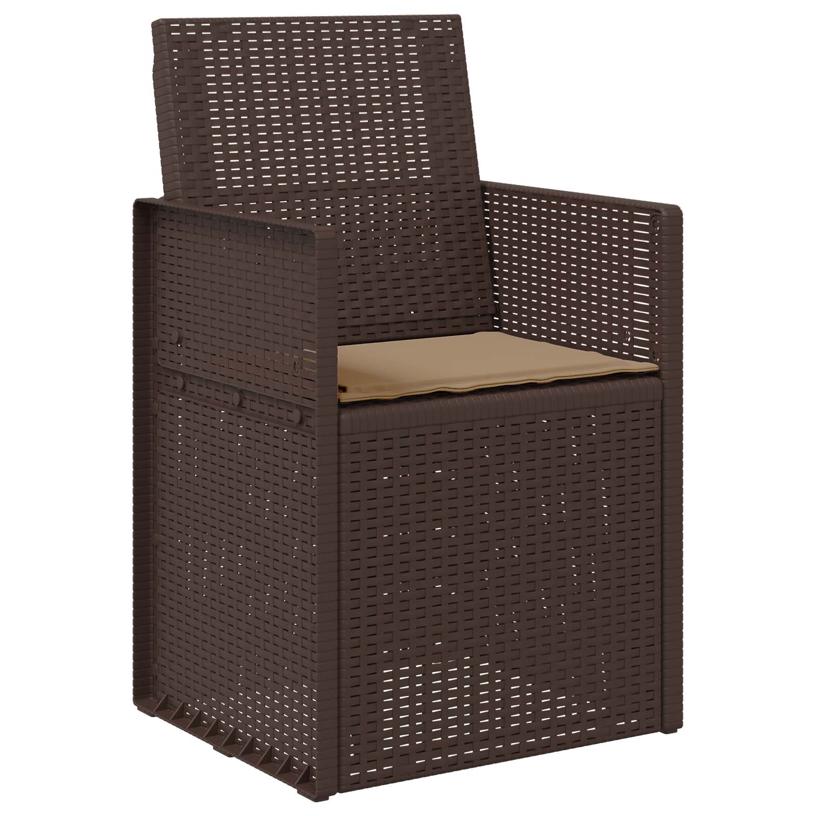 Garten Esszimmerstühle 2 pcs Braun und Taupe PP