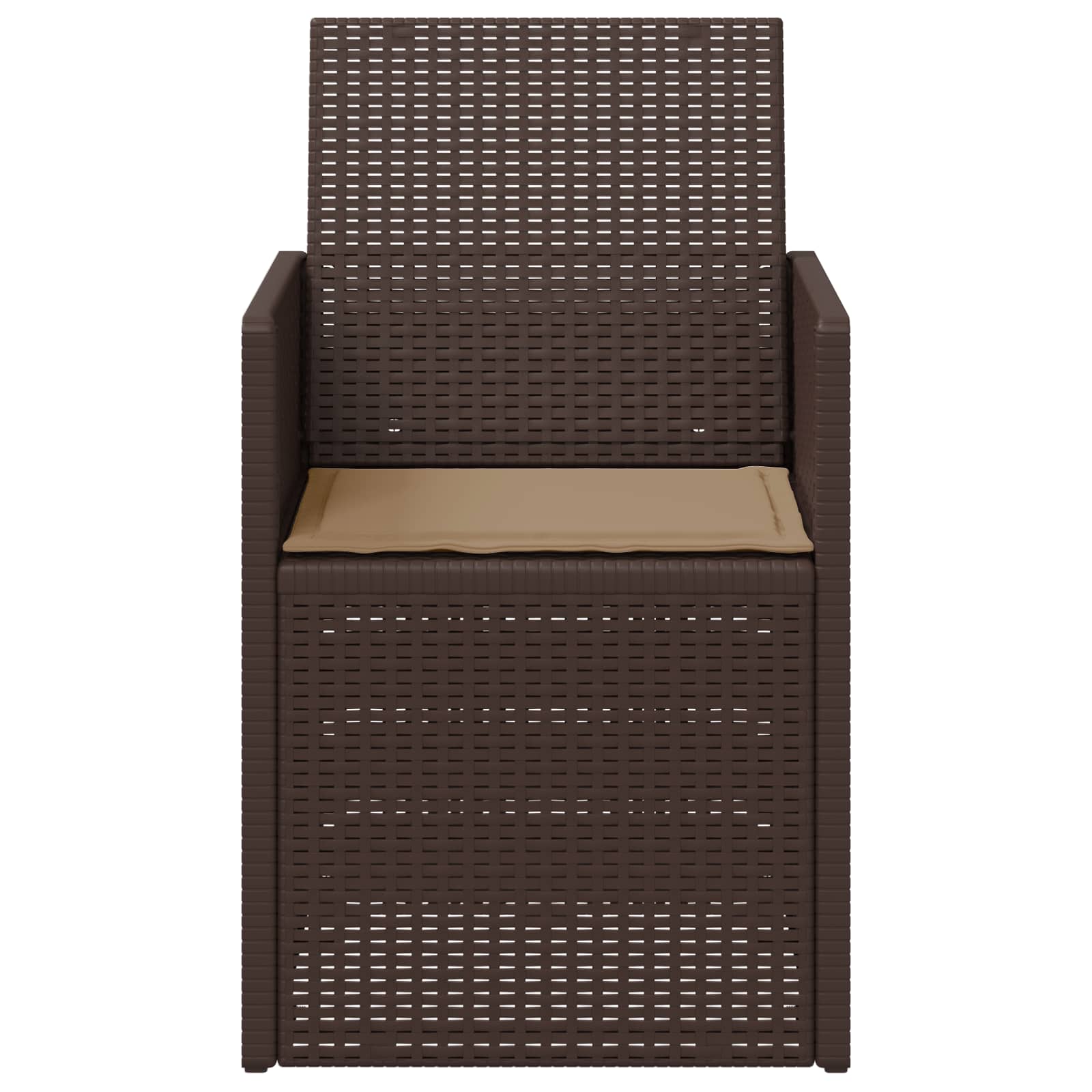 Garten Esszimmerstühle 2 pcs Braun und Taupe PP