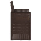 Garten Esszimmerstühle 2 pcs Braun und Taupe PP