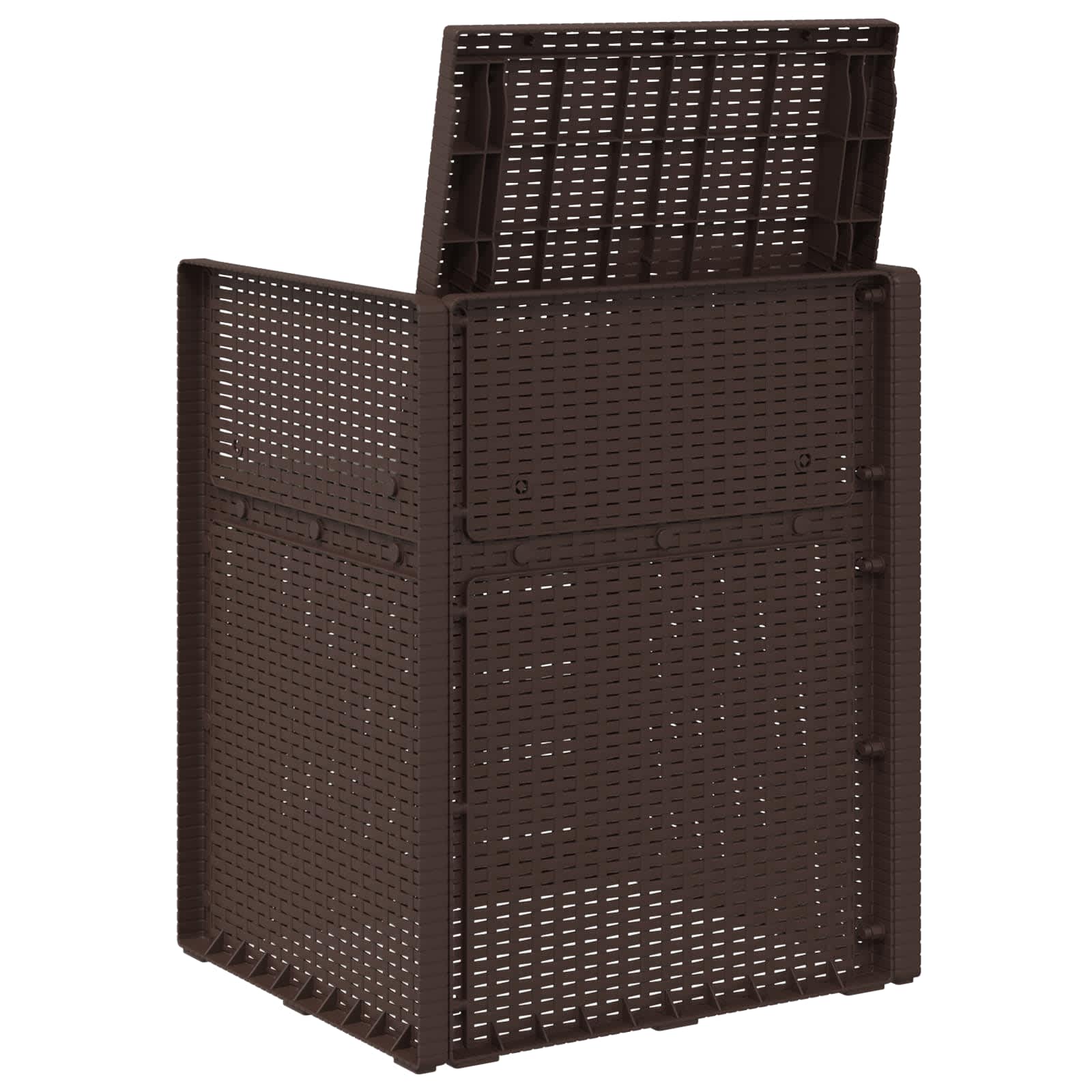 Garten Esszimmerstühle 2 pcs Braun und Hellgrau PP