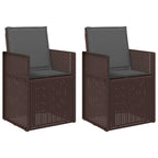 Garten Esszimmerstühle 2 pcs Braun und Anthrazit PP