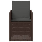 Garten Esszimmerstühle 2 pcs Braun und Anthrazit PP