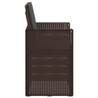 Garten Esszimmerstühle 2 pcs Braun und Anthrazit PP