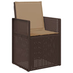 Garten Esszimmerstühle 2 pcs Braun und Taupe PP