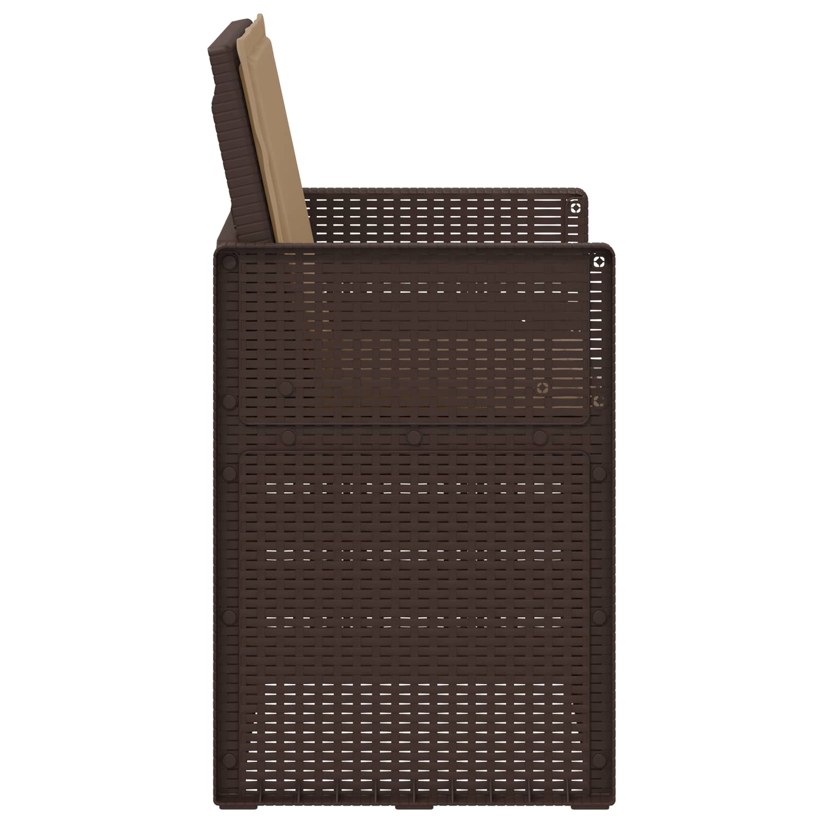 Garten Esszimmerstühle 2 pcs Braun und Taupe PP