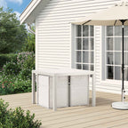 Garten Esszimmerstühle 2 pcs Weiß und Anthrazit PP