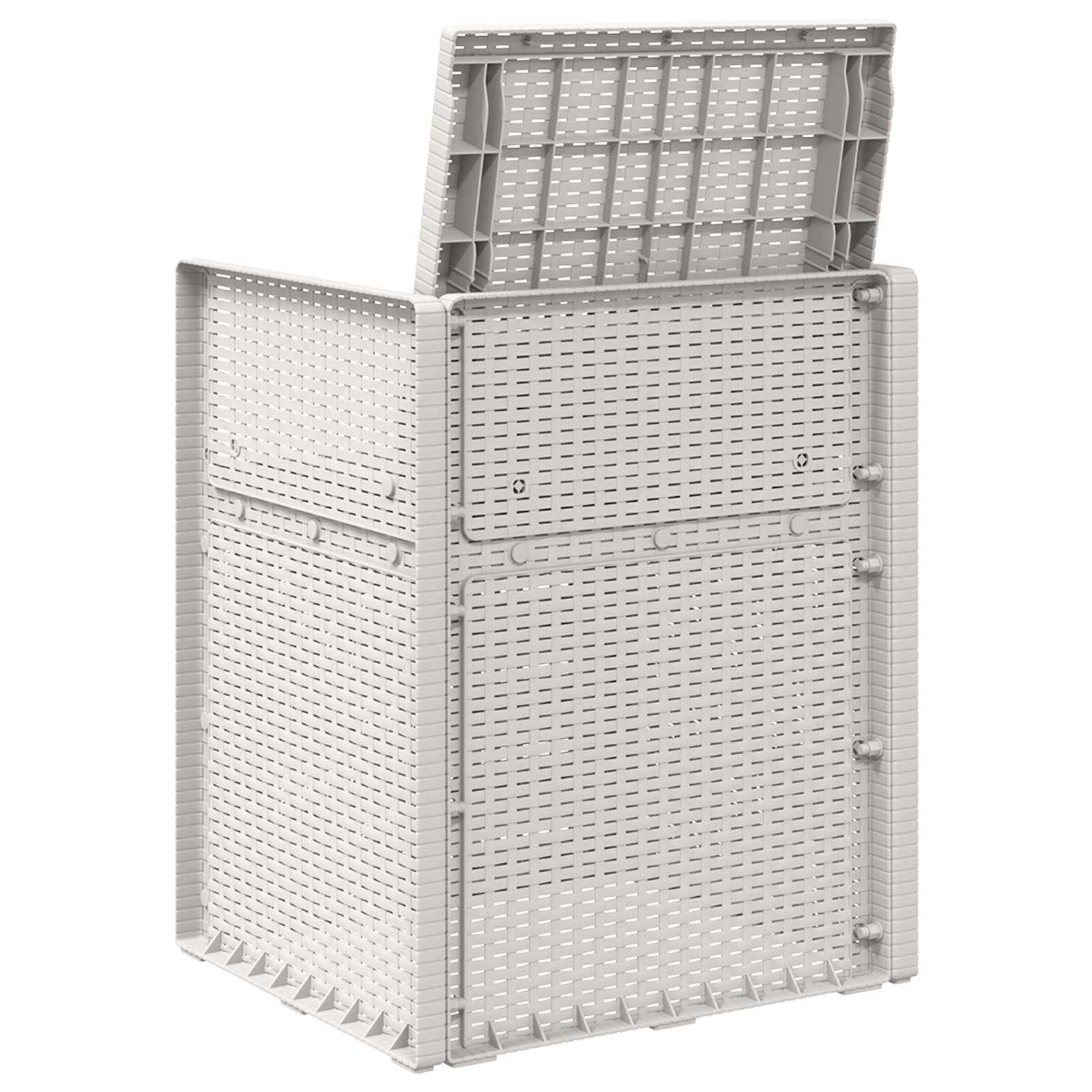 Garten Esszimmerstühle 2 pcs Weiß und Anthrazit PP