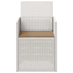 Garten Esszimmerstühle 2 pcs Weiß und Taupe PP