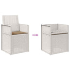 Garten Esszimmerstühle 2 pcs Weiß und Taupe PP