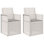 Garten Esszimmerstühle 2 pcs Weiß und Hellgrau PP