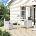 Garten Esszimmerstühle 2 pcs Weiß und Anthrazit PP