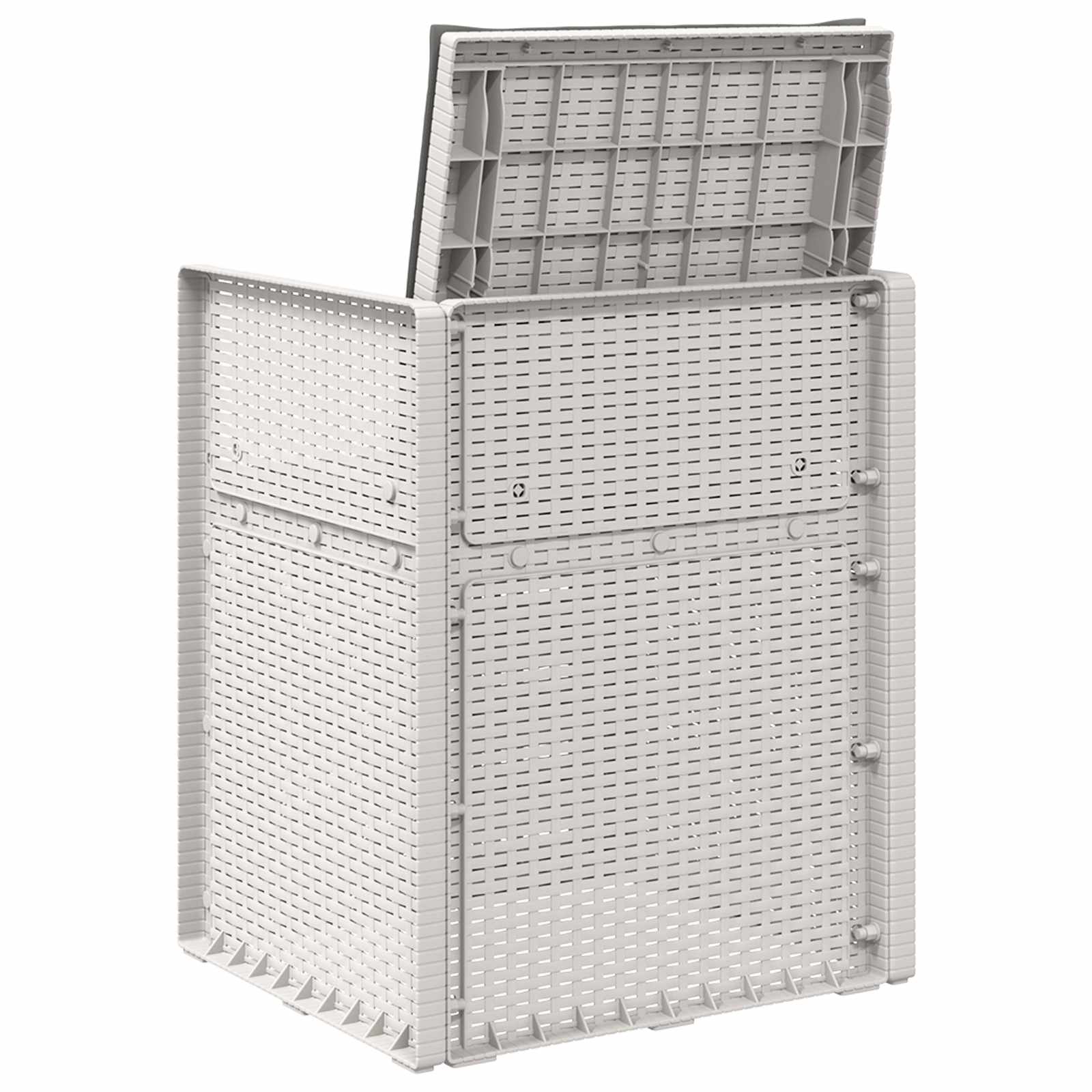 Garten Esszimmerstühle 2 pcs Weiß und Anthrazit PP
