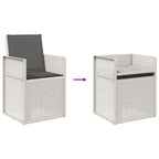 Garten Esszimmerstühle 2 pcs Weiß und Anthrazit PP