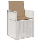 Garten Esszimmerstühle 2 pcs Weiß und Taupe PP