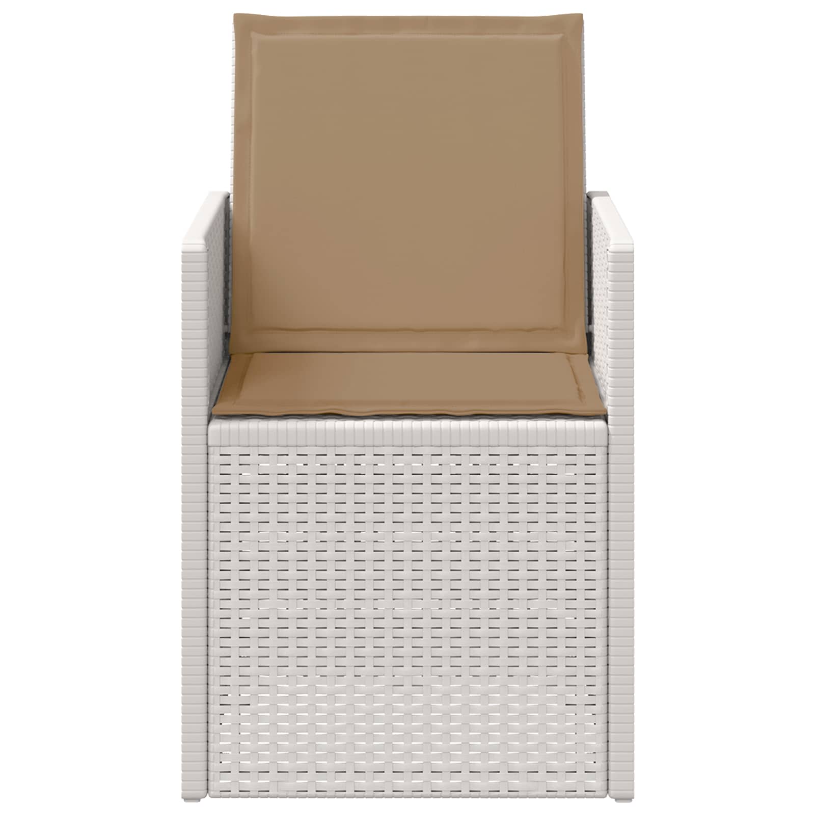 Garten Esszimmerstühle 2 pcs Weiß und Taupe PP