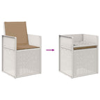 Garten Esszimmerstühle 2 pcs Weiß und Taupe PP