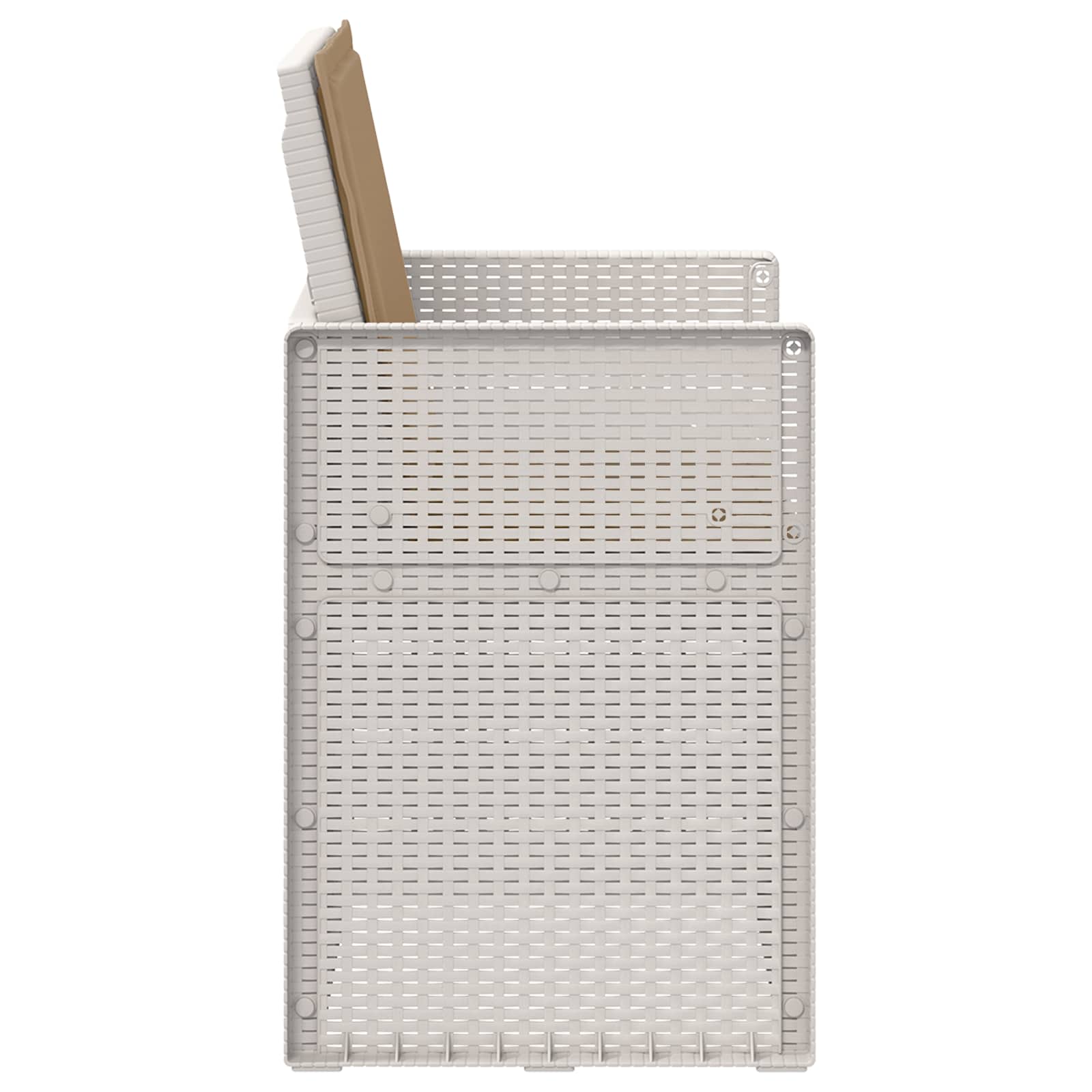 Garten Esszimmerstühle 2 pcs Weiß und Taupe PP