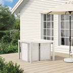 Garten Esszimmerstühle 2 pcs Weiß und Hellgrau PP