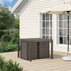 Garten Esszimmerstühle 2 pcs Hellgrau und Taupe PP