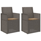 Garten Esszimmerstühle 2 pcs Hellgrau und Taupe PP