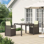 Garten Esszimmerstühle 2 pcs Hellgrau und Creme PP