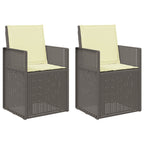 Garten Esszimmerstühle 2 pcs Hellgrau und Creme PP
