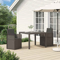 Garten Esszimmerstühle 2 pcs Hellgrau und Anthrazit PP