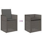 Garten Esszimmerstühle 2 pcs Hellgrau und Anthrazit PP
