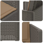 Garten Esszimmerstühle 2 pcs Hellgrau und Taupe PP