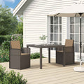 Garten Esszimmerstühle 2 pcs Hellgrau und Taupe PP