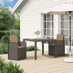 Garten Esszimmerstühle 2 pcs Hellgrau und Taupe PP