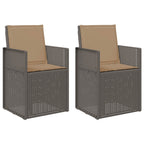 Garten Esszimmerstühle 2 pcs Hellgrau und Taupe PP