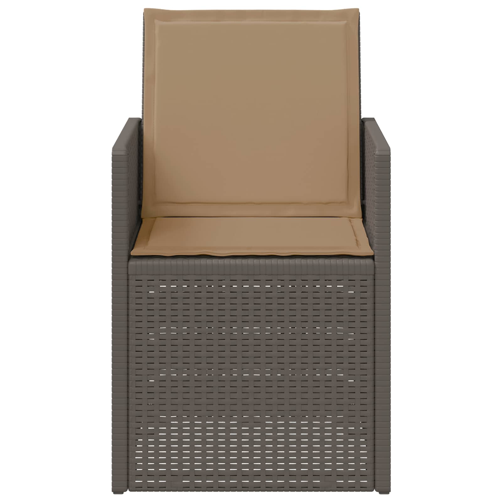Garten Esszimmerstühle 2 pcs Hellgrau und Taupe PP