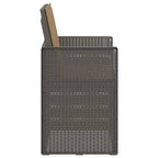 Garten Esszimmerstühle 2 pcs Hellgrau und Taupe PP