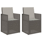 Garten Esszimmerstühle 2 pcs Hellgrau PP