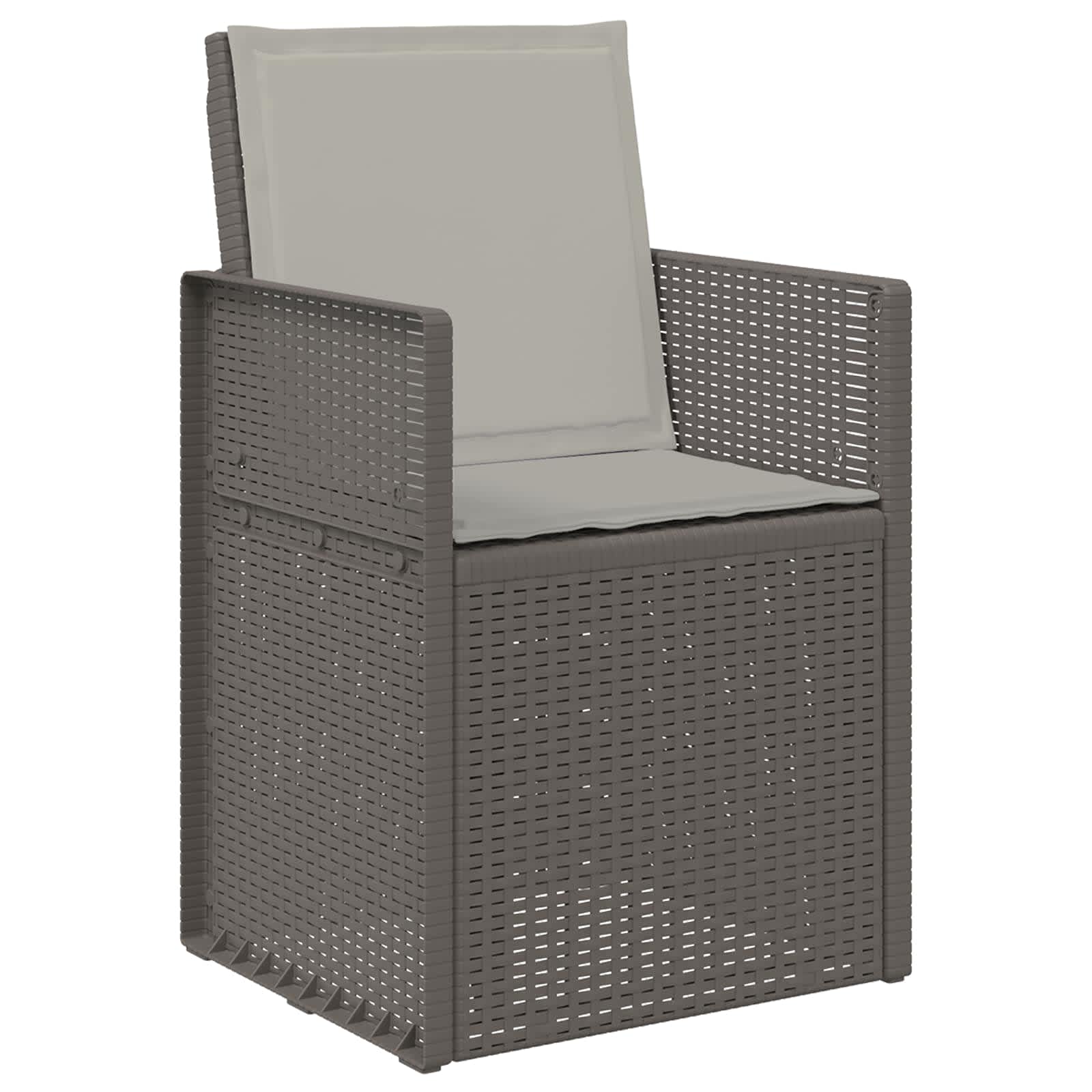 Garten Esszimmerstühle 2 pcs Hellgrau PP