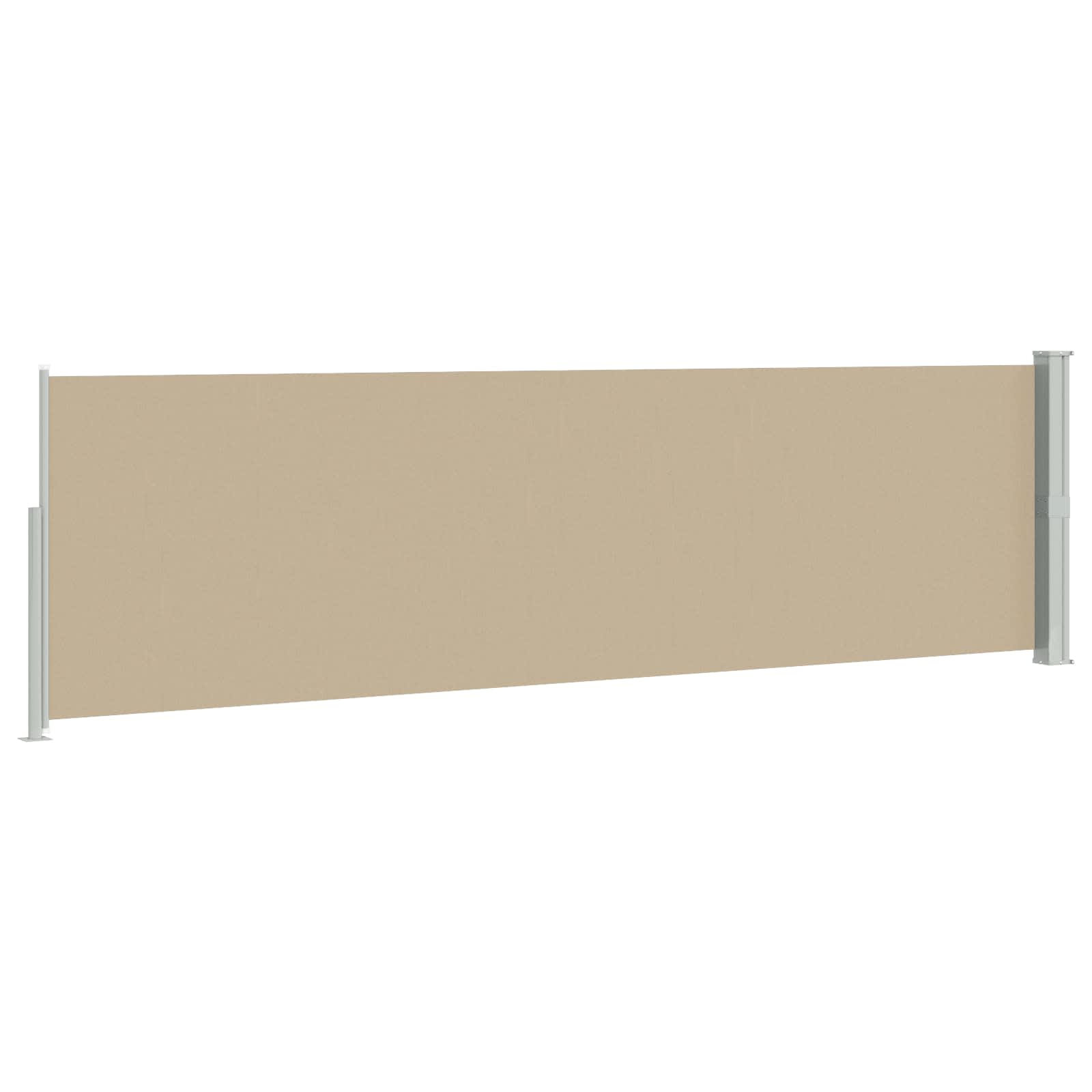 Ausziehbares Seitenmarkise Beige 500 x 117 cm Polyester