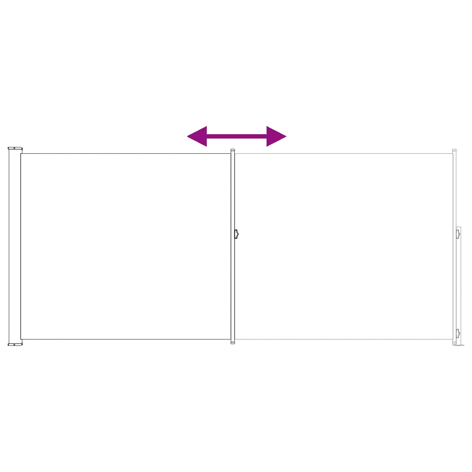 Ausziehbares Seitenmarkise Beige 600 x 180 cm Polyester