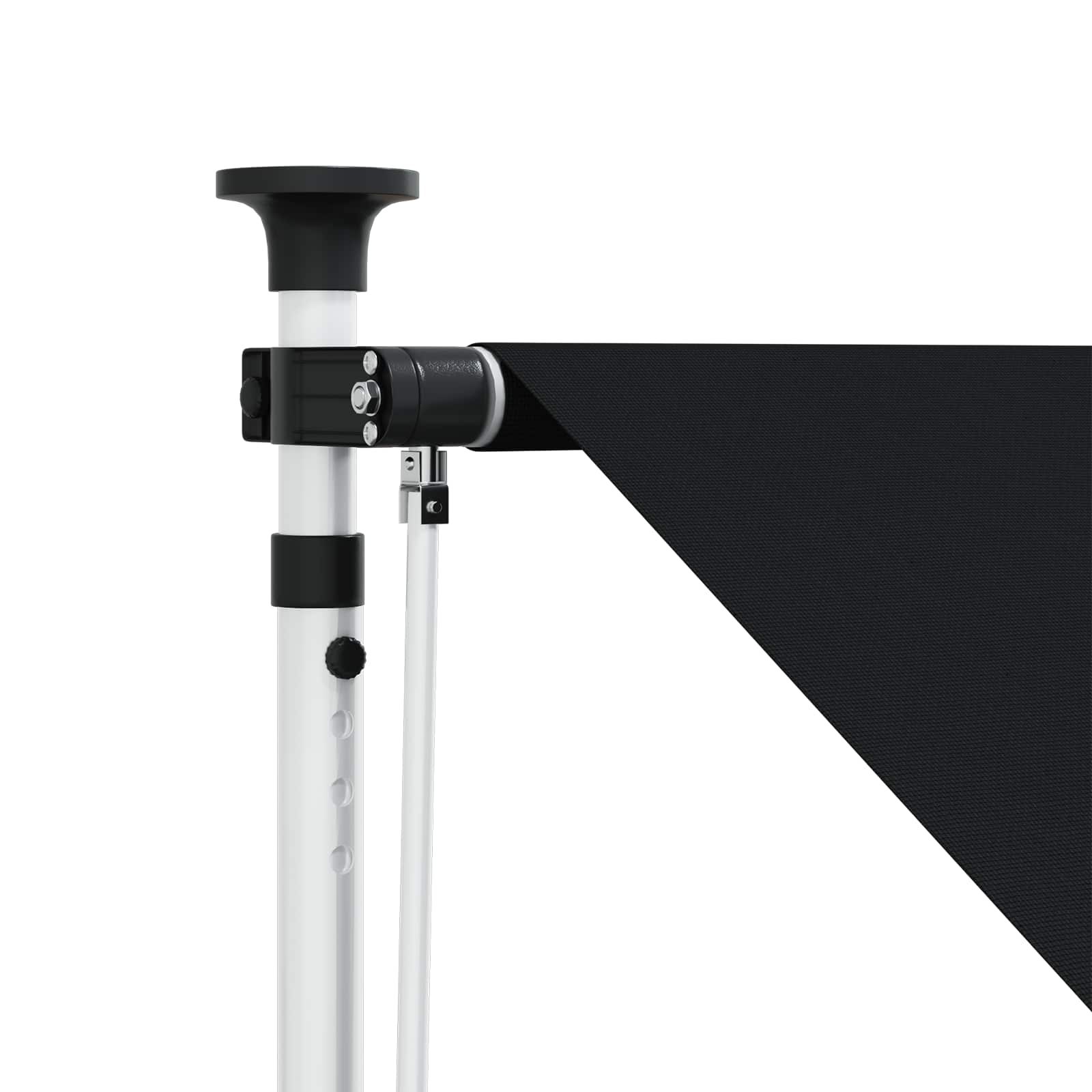 Manuell einziehbare Markise Schwarz 150 cm