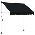 Manuell einziehbare Markise Schwarz 250 cm