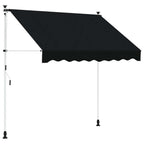 Manuell einziehbare Markise Schwarz 300 cm