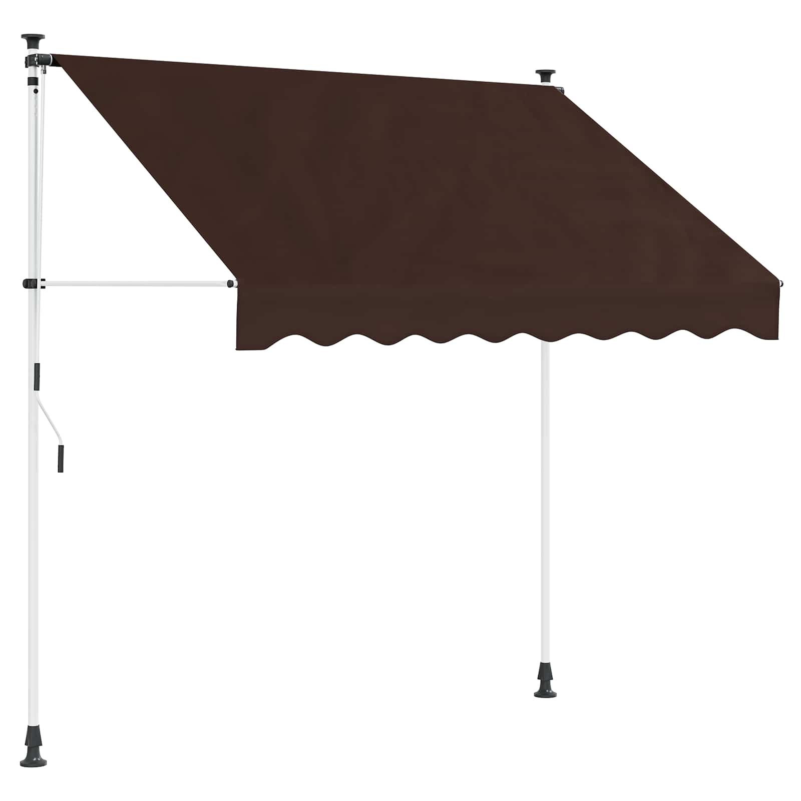 Manuell einziehbare Markise Braun 100 cm